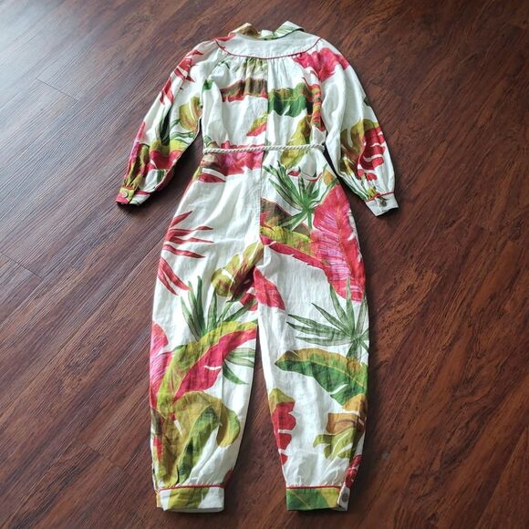 NWT FARM Rio Spring Forest Jumpsuit Monstera Tropical Floral Multicolor Size XS - Picture 9 of 9